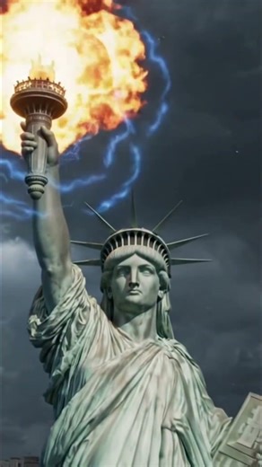 Meteor hits, Liberty awakes! 🗽☄️ AI rewriting history’s end. #aiart #shorts #scifi #liberty #meteor