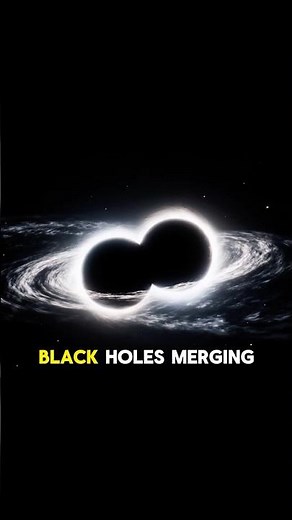 Merged Black Holes & Gravitational Waves Explained #shorts #gravity #spacetime #spacefacts