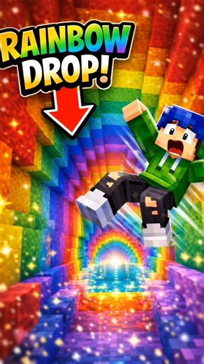 Minecraft rainbow drop 😱