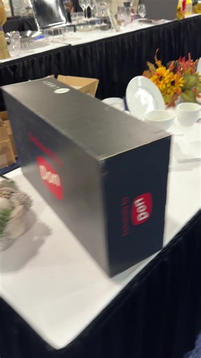 Table at a show! Disposables, table top, kitchenware and more! #finddon #tabletop #foodshow