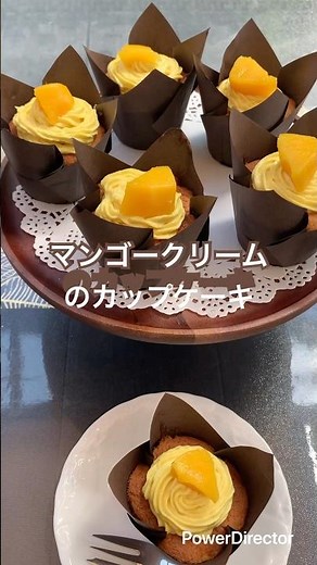 缶詰で作るマンゴークリームカップケーキ #マンゴースィーツ #簡単レシピ