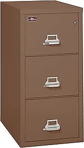Fireking Fireproof 2 Hour Rated Vertical File Cabinet (3 Legal Sized Drawers, Impact Resistant, Waterproof), 43.44" H x 21.31" W x 32.06" D, Tan
