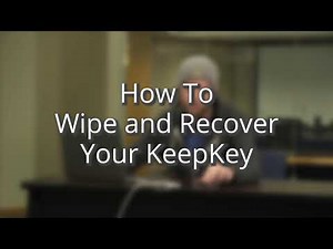 How to Wipe and Recover on your KeepKey