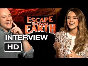 Escape from Planet Earth Interview - Rob Corddry & Jessica Alba (2013) - Animated Movie HD