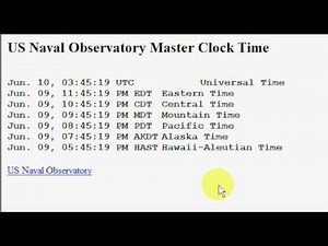 US Naval Observatory Master Clock Time