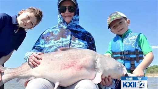 Great Catch! Two young anglers reel in 50-pound catfish on Lake Texoma | Haystack News