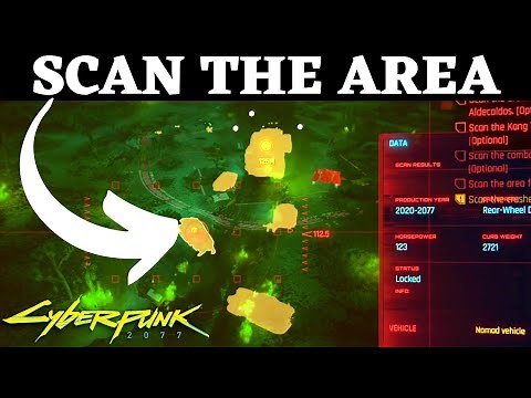 Scan the crashed AV Cyberpunk 2077 Life During Wartime scan the area for Mitch Combat Drones
