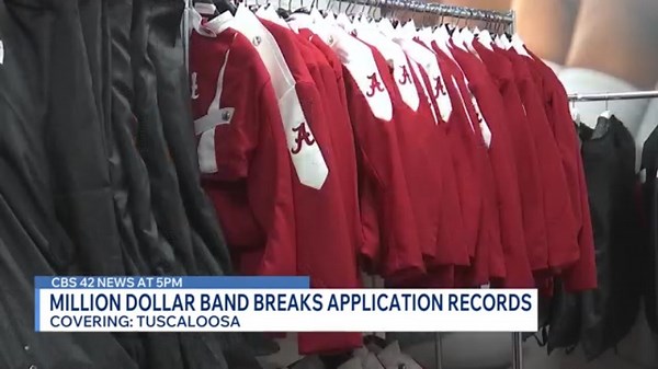 Alabama’s Million Dollar Band breaks applications record