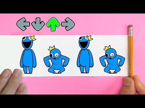 Roblox Rainbow Friends Chapter 2 FNF Mod😊Easy Animation Paper Craft Ideas