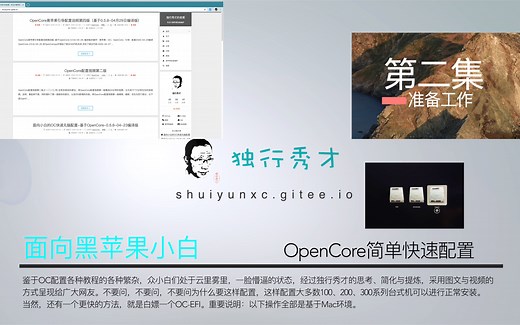 面向小白的OpenCore(OC)引导黑苹果快速无脑配置第二集