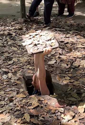 thoughts on cu chi tunnels tour (network of tunnels used by the Viet Cong during the Vietnam War). it was an hour and a half out of HCMC and it was quite interesting to learn the history and see the booby traps tunnels howeverrrr it was SO extremely crowded and overrun with tour groups stepping on each other’s feet and there are constant sounds of gunshots as a gimmicky add on experience for tourists who want to fire military firearms at the shooting range right beside the historical site🤨🫩 #s