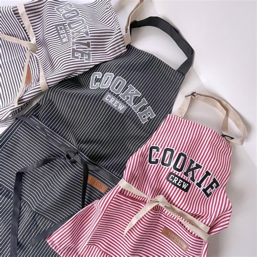 Striped Kitchen Apron Cotton Canvas Baking Family Matching Christmas Gift Birthday Party Cookies Handmade Tradition Cooking Child Adjustable - Etsy