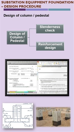 Part 5 Substation Equipment Foundation Design Philosophy & Calculation #civilengineering