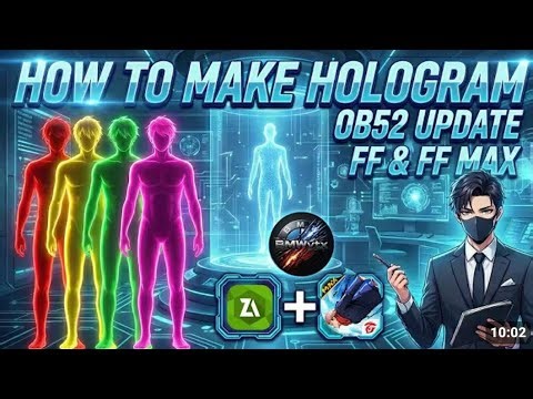😱🥵💥HOW TO MAKE FF HOLOGRAM LOCATION FF OB52 ☠️HOLOGRAM MAKING TUTORIAL FF MAX HACK MAKING PROSSES😯💯💥