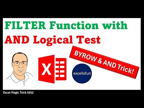 FILTER function AND Logical Test made Easy with BYROW & AND functions! Excel Magic Trick 1912