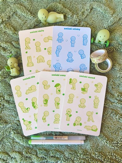 Smiski Series 4x6 Matte Sticker Sheet | Bullet Journal Stickers | Cute Planner Stickers | Stationery - Etsy