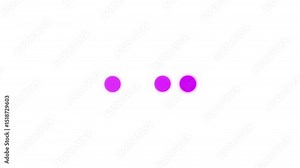 Animated 4 dots blinking loader. Ellipsis. Simple black and white loading icon Animation loading bar 4 dots looping progress icon on black background. Website loading animation