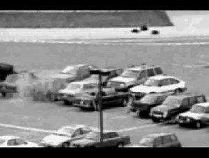 Dylan Klebold shooting at his car, in a possible attempt to set off the bombs placed inside. I didn't know this before