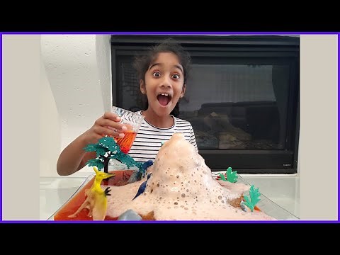 HOW TO MAKE A VOLCANO | EASY SCIENCE EXPERIMENT WITH BAKING SODA AND VINEGAR FOR KIDS