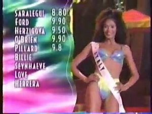 VIDEO 1997 Miss Universe Swimsuit Competition Miami Beach Convention Center Miami Beach, Florida, USA May 16 Hosts: George Hamilton & Marla Maples Trump Winner: U.S.A. - Brook Mahealani Lee 1st Runner-up: VENEZUELA - Marena Bencomo Jiménez 2nd Runner-up: TRINIDAD & TOBAGO - Margot Burgeois | Beauty Queens Pictures | Facebook
