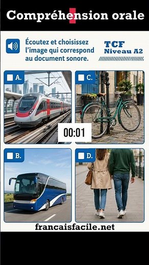 TCF (Test de connaissance du français) Compréhension orale (8) #francaisfacile #learnfrench