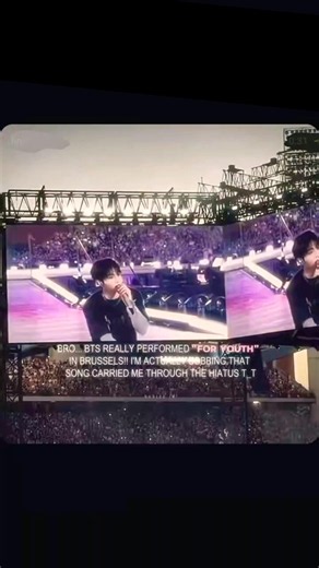 BTS perform For youth on D2 concert in Brussels 😭💜💗 #bts #btasarmy #arirangworldtour #viralshorts