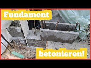DIY - Kleines Fundament für Betonschalsteinmauer betonieren!