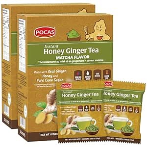 Pocas Honey Ginger Tea with Matcha 20 Packs