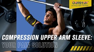 beister Compression Upper Arm Brace, Adjustable with Pressure Straps & Triceps, Black,XL