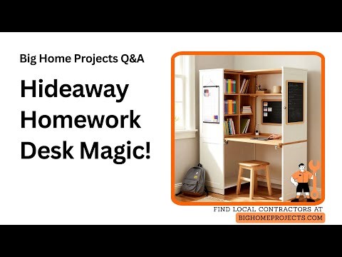 Fold-Down Cabinet Desk With Magnetic Inside Board