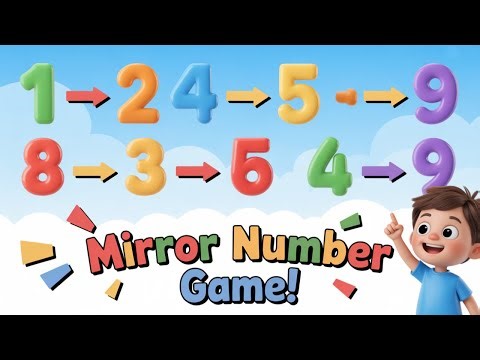 Match the Numbers! 🔢 Fun Mirror Game for Kids