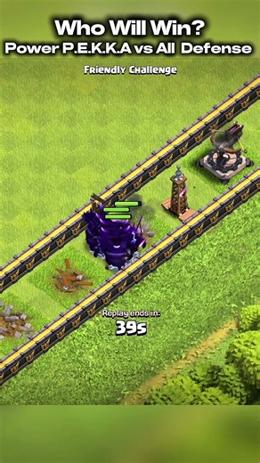 5 Power P.E.K.K.A vs All Level 1 Defense | Clash of Clans Shorts#clashofclans #shorts