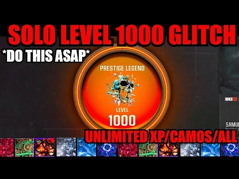 *NEW* SOLO LEVEL 1000 GLITCH! *USE ASAP* UNLIMITED XP/CAMOS/ALL! BO7 GLITCHES! BO7 ZOMBIES GLITCH