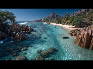 Relaxing ASMR Beach Calm Ocean Waves & Gentle Music for Sleep, Focus & Meditation