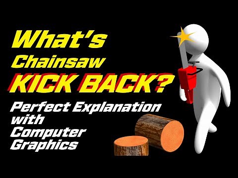 What is chainsaw KICKBACK? Explanation with computer graphics
