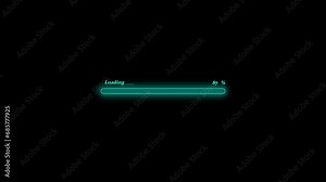 New Loading scale. Video animation on transparent background. Video loading loop. Loading bar. Buffering circle. Loading progress bar indicator.