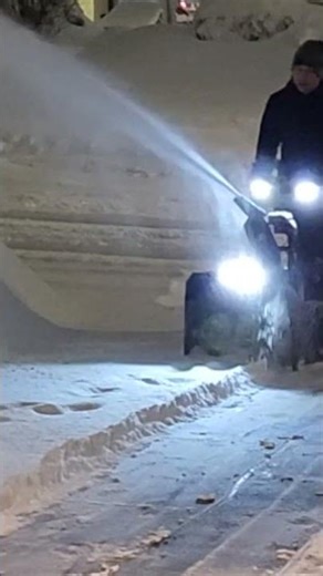 Ego 2 Stage Snowblower at Night #egosnowblower