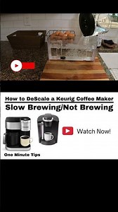 HOW TO DESCALE KEURIG COFFEE MAKER- SLOW BREWING-NOT BREWING! One Minute Tips- Food #shorts