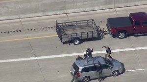 Did you miss how this chase ended?? A homicide suspect climbed a car as it was speeding towards him on the highway - then a cop climbed it right behind him and tackled him on the roof. STORY: bit.ly/2gR4zyM | FOX 2 Detroit