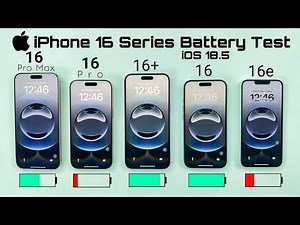iPhone 16 vs 16 Plus vs 16e vs 16 Pro vs 16 Pro Max - iOS 18.5 ULTIMATE BATTERY LIFE TEST 🔥