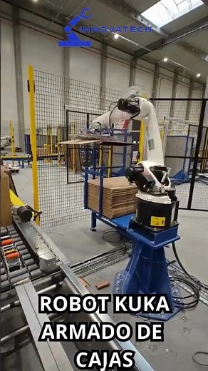 ✅Robot KUKA Armado de Cajas de CARTON #automatizacion #automation 🦾