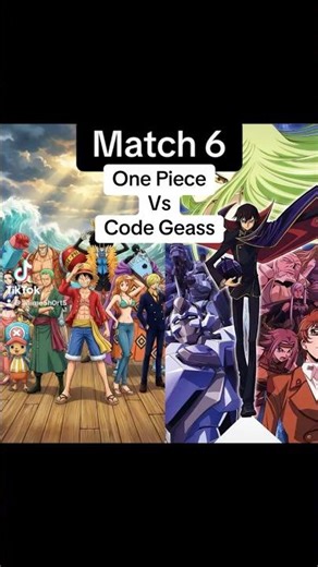Match 6 - One Piece vs Code Geass #onepiece #codegeass #anime #animeseries #viral #fyp #tournament