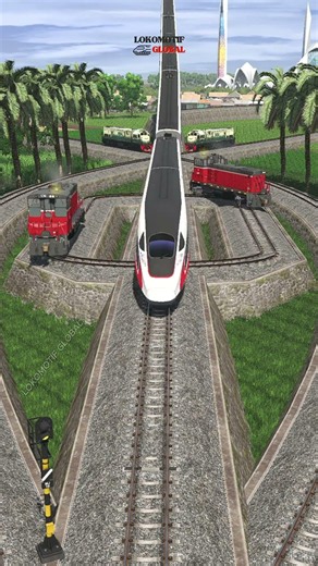 Kereta Cepat Mengantri Rintangan Kerete Putar🚅🔥 #train #railroad #railway