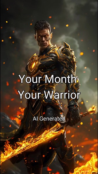 Your Month You Warrior! AI Generated. #ai #aiart #warrior