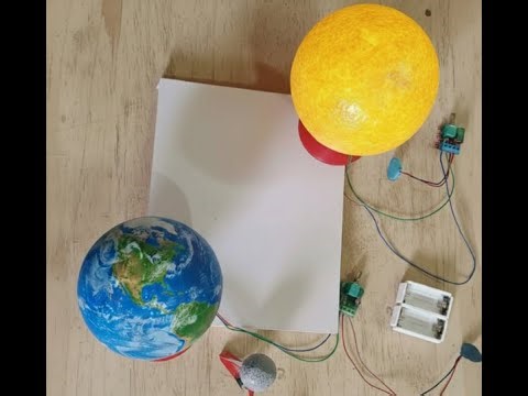 Day and Night Working Model using DC Motor | Sun Moon Earth Rotation