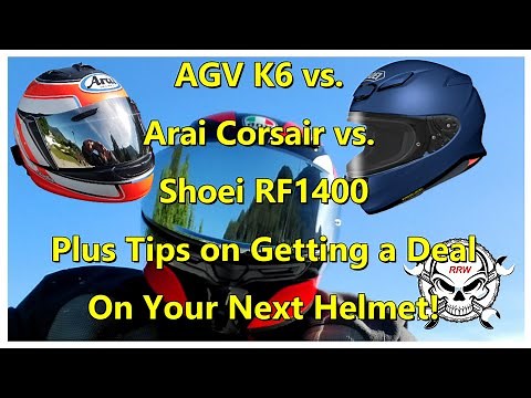 AGV K6 Hyphen Helmet Review & Features vs. Shoei RF1400 vs. Arai Corsair