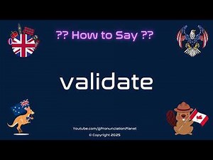 ✅🔍 How to Pronounce validate? (CORRECTLY) | Pronunciation Planet