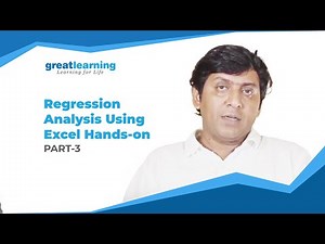 Regression Analysis using Excel Hands-On | Predictive Modelling [Part (3/4)] -Tutorial for Beginners