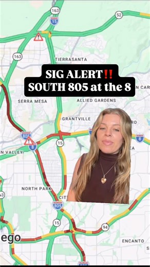 🚨SIG ALERT🚨 South 805 just north of the 8, ONLY the left lane open due to a semi fire. All traffic being diverted to the 163, cleanup and lane closures scheduled to last until around noon Tuesday, March 3rd. | 101kgb San Diego's Classic Rock Radio Station