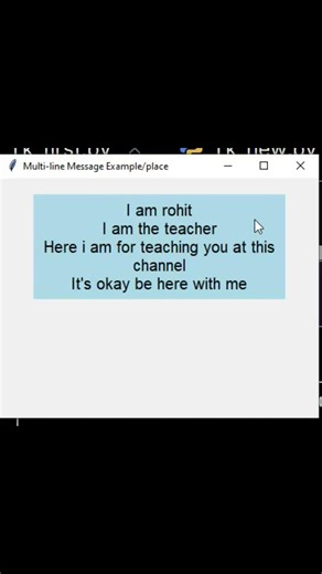 Tkinter Multi-line Text 😱 | Message Widget Demo 🔥 #shorts #coding #codingbat #pythonminiprojects